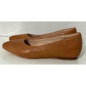 Women’s Tan Leather Pointed Toe Flats